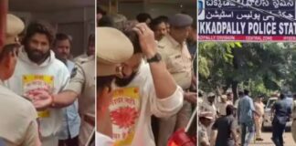 അല്ലു അർജുന്റെ അറസ്റ്റ്; തിരക്കിട്ട നീക്കവുമായി പൊലീസ്, തടിച്ചുകൂടി ആരാധകർ, അറസ്റ്റിനെ എതിർത്ത് ബിആര്എസ്